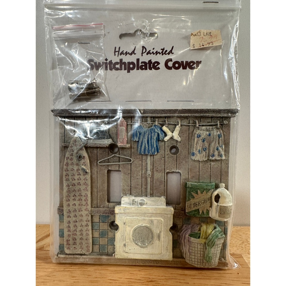 Vintage Laundry Room Switchplate Cover Spoontiques Rustic Decor Double Toggle
